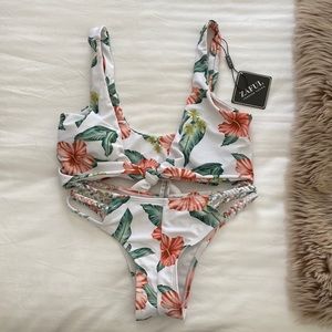 Womens floral bikini. Brand Zaful. Size small. Never worn